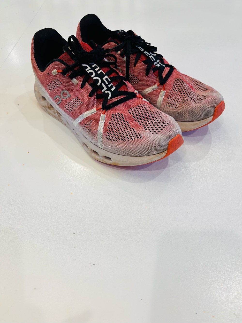 On Cloudsurfer Running Shoes Women's Athletic Shoes - red/white size 13